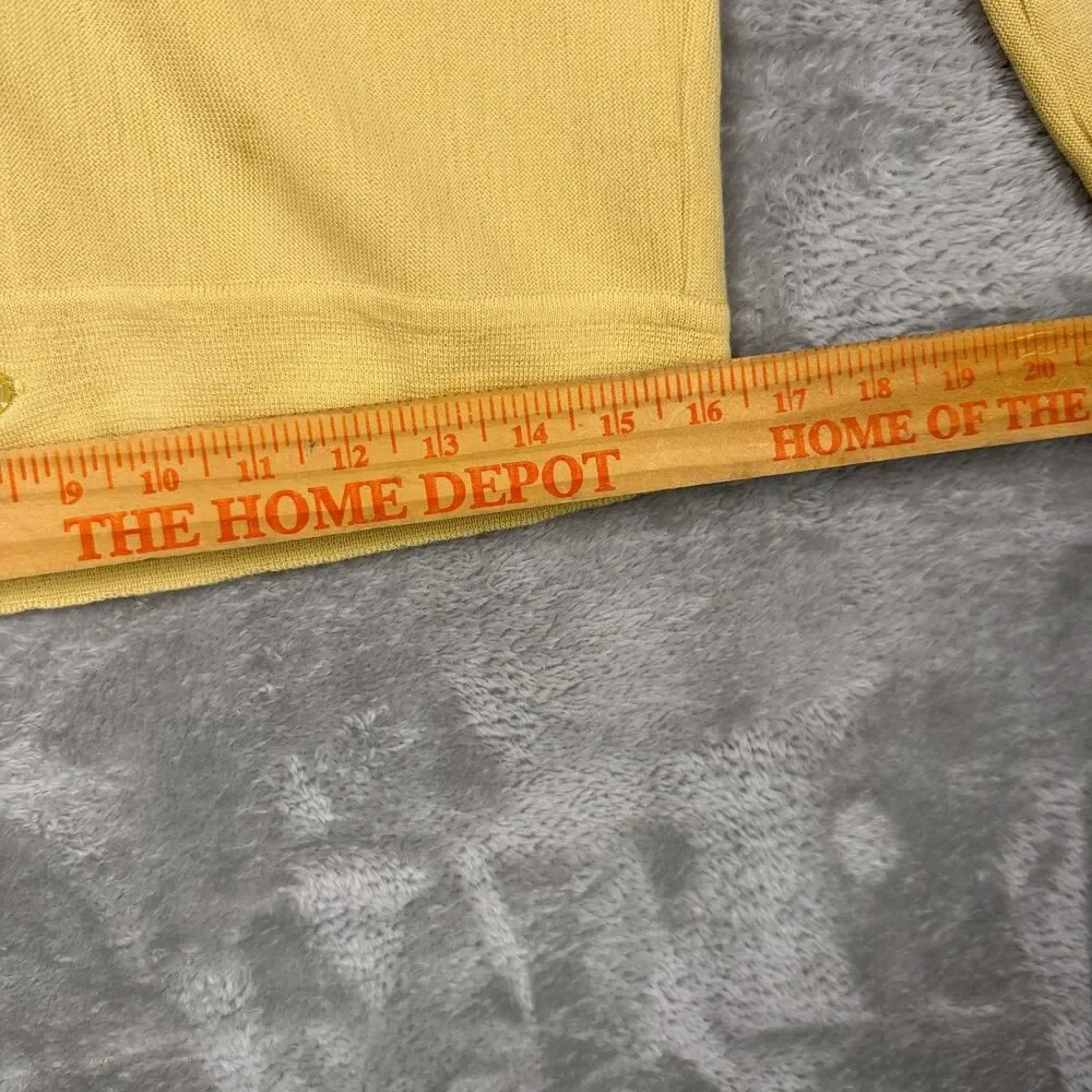 Vtg 70s Pendleton Cardigan Sweater Mens Medium Sir Yellow Virgin Wool USA Made
